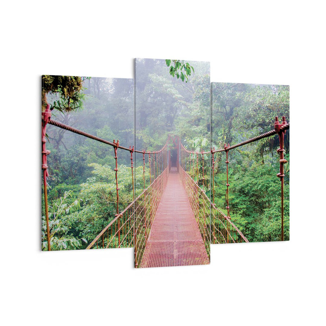 3-tlg. Leinwandbilder-Set Bridge Suspended Costa Rica