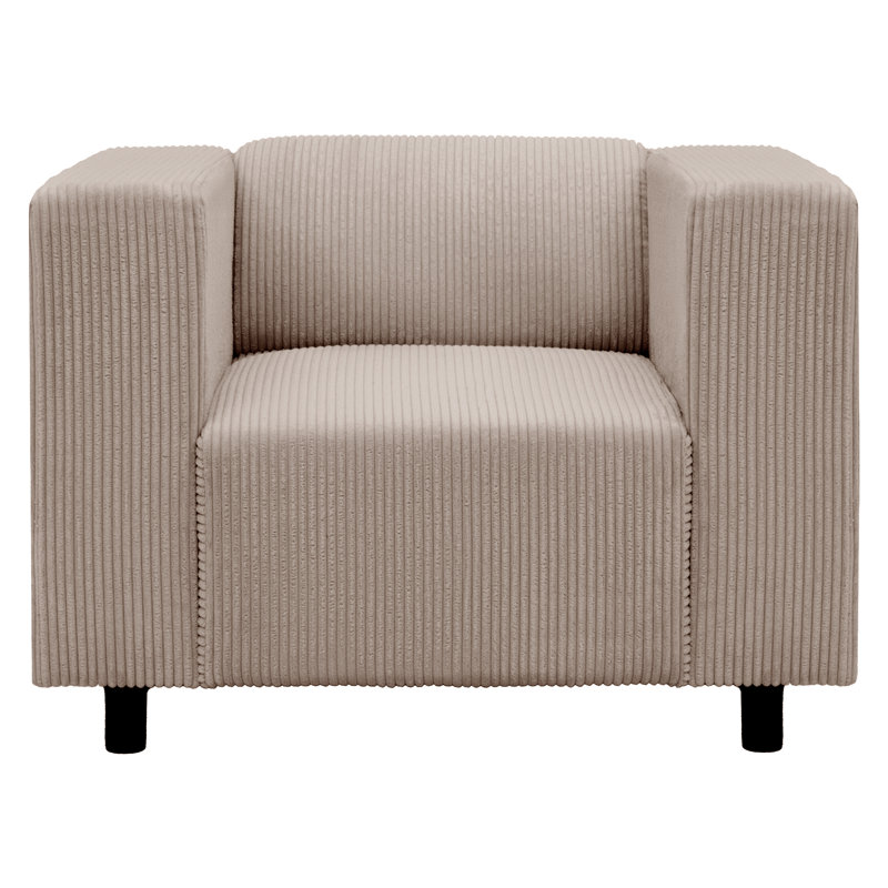Upholstered Corduroy Club Chair, Beige