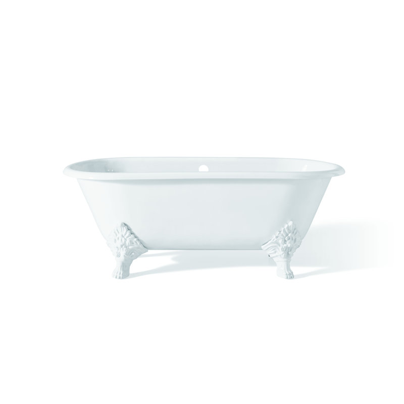Carlton 70'' L Soaking Bathtub, White, White Interior with White Exterior