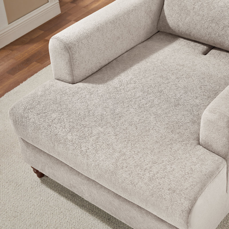 36‘’ Modern Upholstered Indoor Chaise Lounge, Set Of 2, Camel