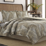 Tommy Bahama Raffia Palms Brown Cotton 4 Piece Comforter Set