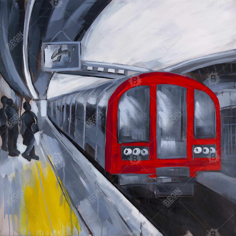 «People Waiting Metro» sur toile