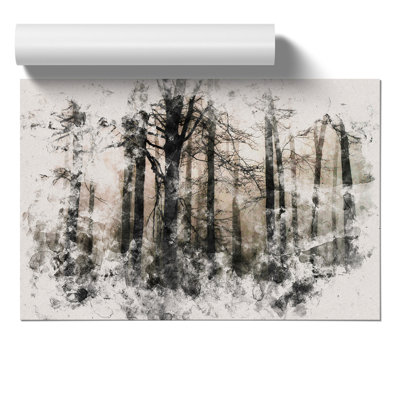 Sunlight Forest Watercolour - Frameless Print