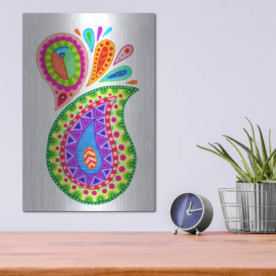 Bungalow Rose «Marker Paisley» par Hello Angel, art mural en métal