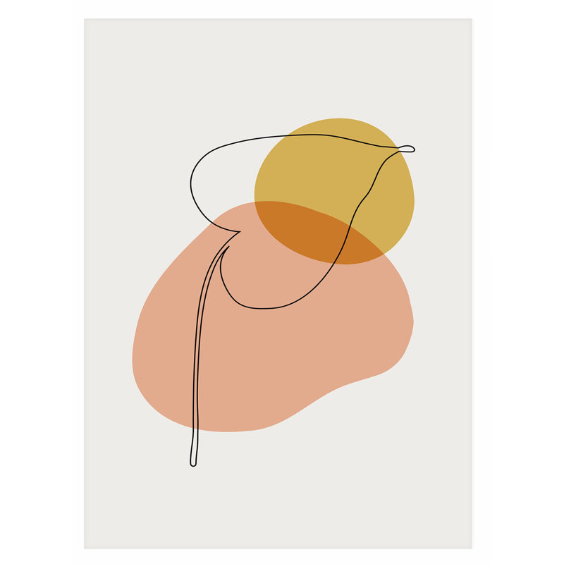 «Botanical Modern Leaf», reproduction d'art moderne sans cadre, H 36 po x l 24 po