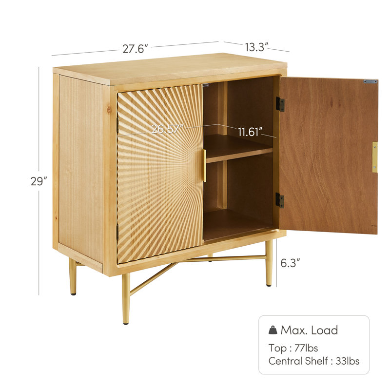 Modern Accent Cabinet Sideboard, Set Of 2