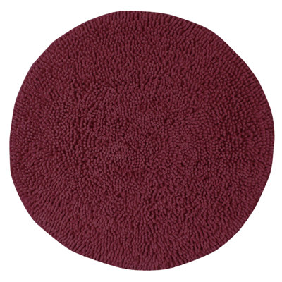 Simlai 100% Cotton Tufted Round Bath Rug, Machine Washable Super Absorbent 30" Round Bathroom Rug