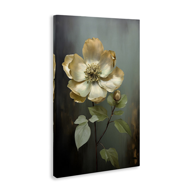"White Floret Petals", art mural sur toile par Petals Prints Design, H 30 po x l 20 po
