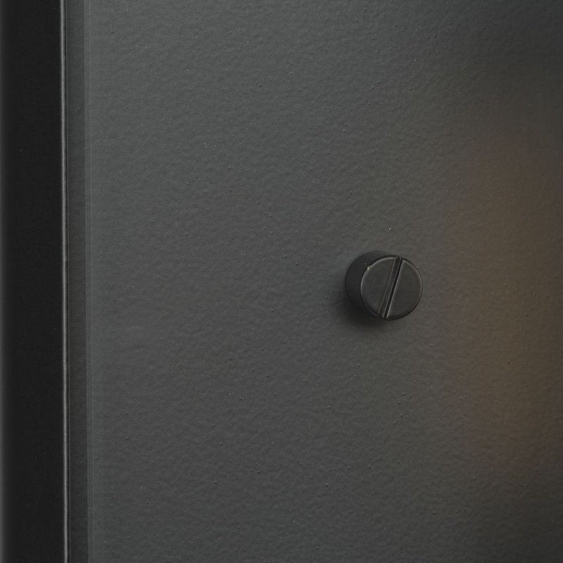 Matte Black Steel Outdoor Wall Lantern with Clear Glass