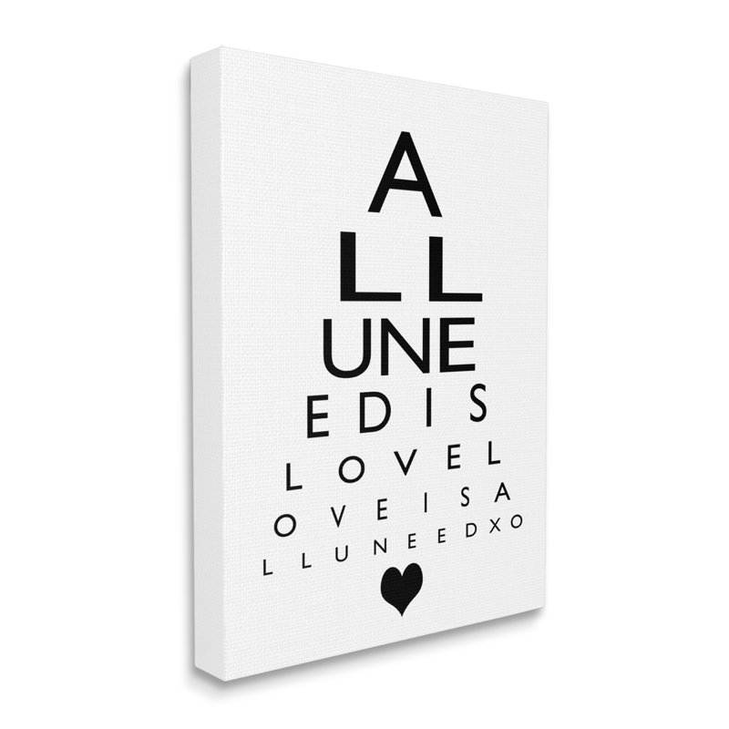 All All Need Is Love Seeing Eye, toile tendue par Ashley Calhoun, H 20 po x l 16 po x P 1,5 po, Toile tendue