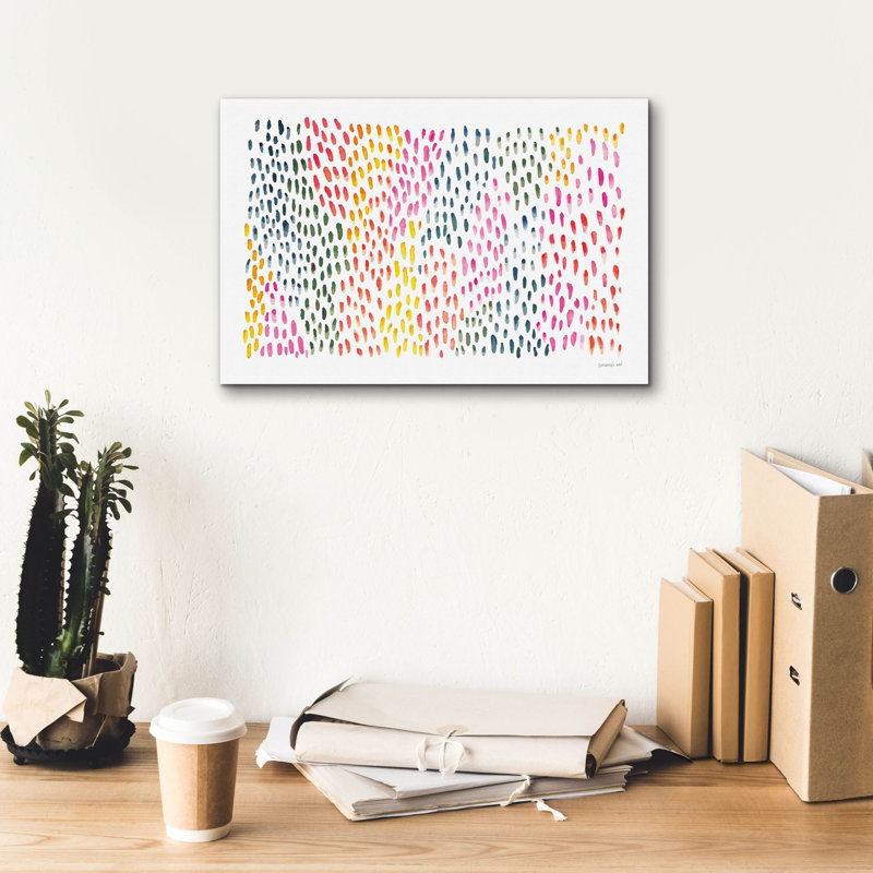 «Fullness Of Dots» par Danhui Nai, art mural sur toile, H 12 po x l 18 po