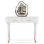 Ensemble de coiffeuse 40 "moderne avec miroir à écran tactile lumineux, coiffeuse et tabouret rembourré avec 2 grands tiroirs, blanc
