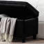 Banc de rangement rembourré capitonné à boutons, banc d'entrée en similicuir avec pieds en bois à broche, banc de lit