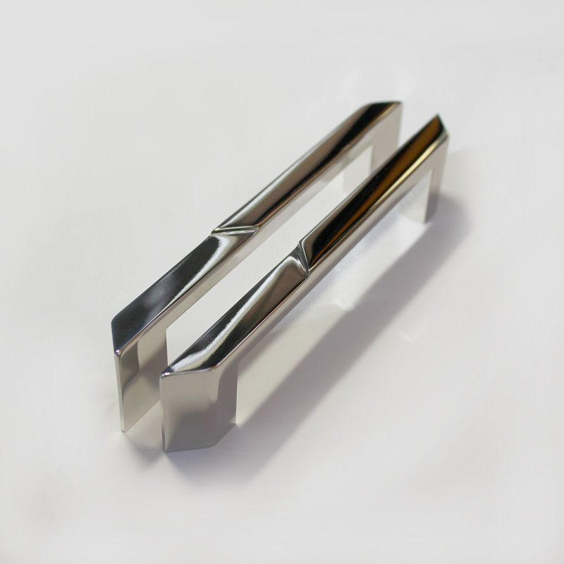 Pyramid Bar / Handle Pull, Solid Copper/Brushed Polished 