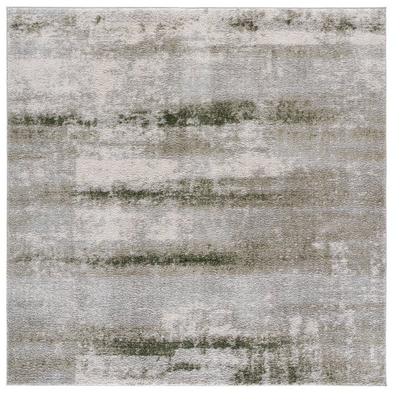 Wave Performance Abstract Indoor Rug, Square 6'7"