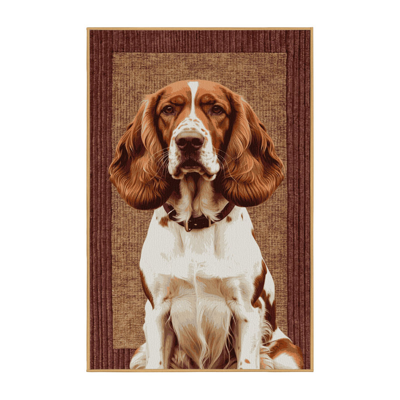 Tapis lavable pour chien Setter irlandais, Rectangulaire 2 pi x 3 pi
