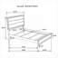 Pour la chambre principale et la chambre d'amis, structure de lit simple à panneau transitionnel en bois de chêne gris