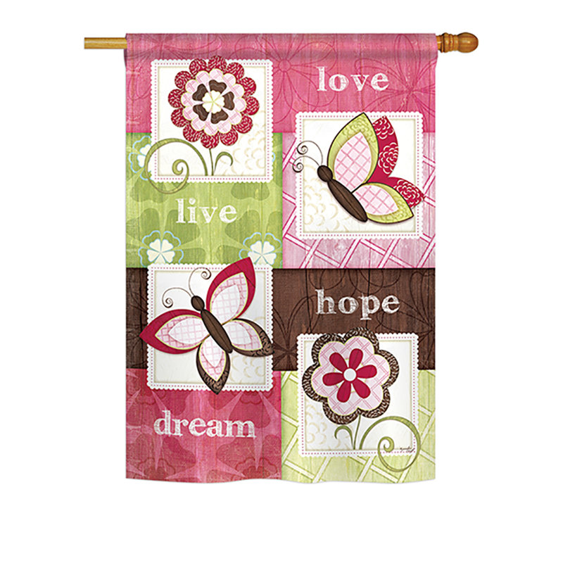 Double Sided 40'' H x 28'' W Polyester Flag Set