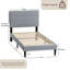 Modern Linen Effect Fabric Bed Frame with Adjustable Headboard for Bedroom Furniture-1912375000-1912375002