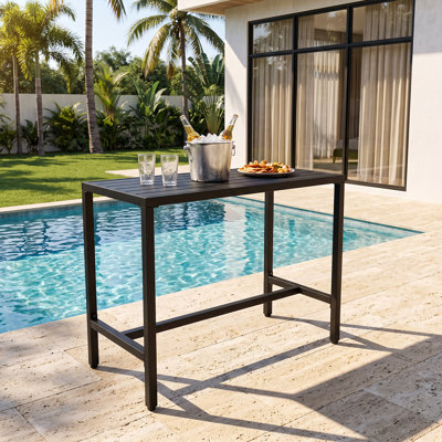 Counter Height 36.97'' Iron Bar Table