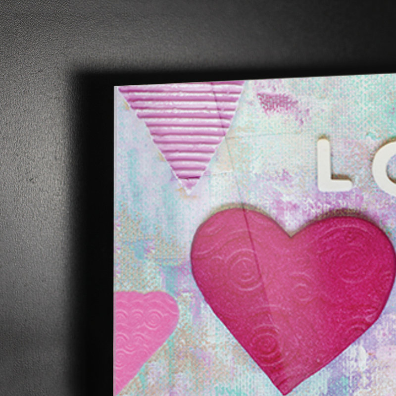Pink Hearts Sample by Andrea Haase - No Frame Print on Plastic / Acrylic, 65cm H x 65cm W