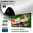 DIY Pro, 250" Diag, Indoor/Outdoor Matte White Front Projection Screen w/Grommets, Ropes, Carry Pouch, Black Borders