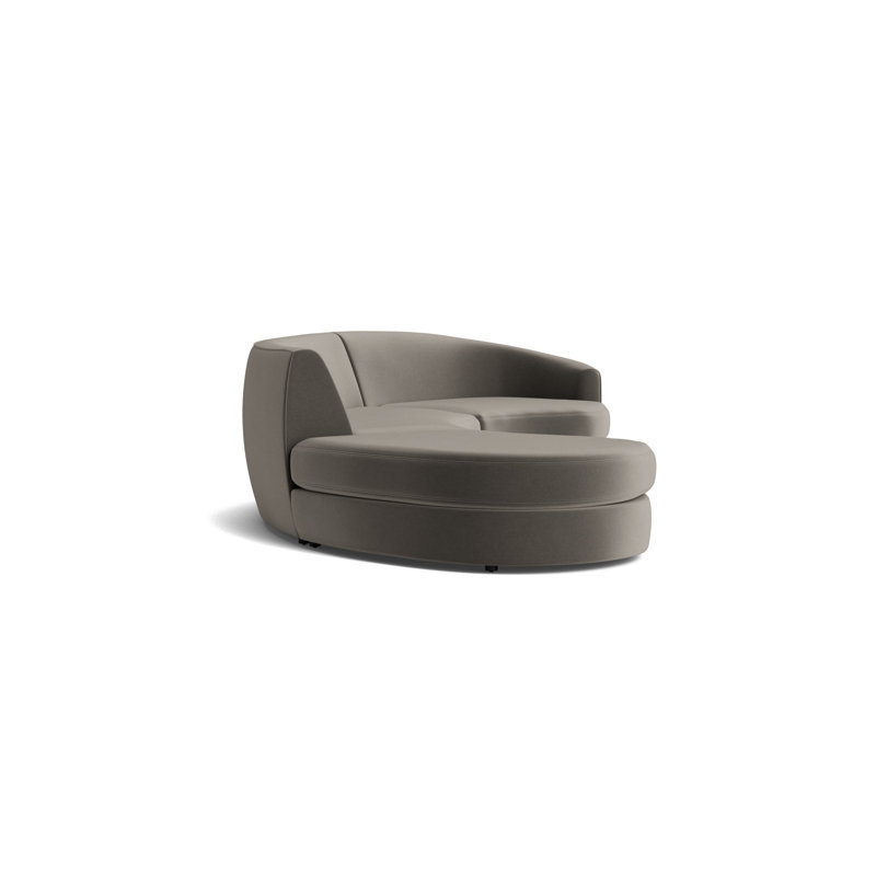 Giselle 3-Piece Right Arm Sectional, Performance Velvet - Graphite