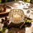 5.9" SHINY LIGHT AMBER OVAL CUTOUT TEXT GLASS, 4 Pack