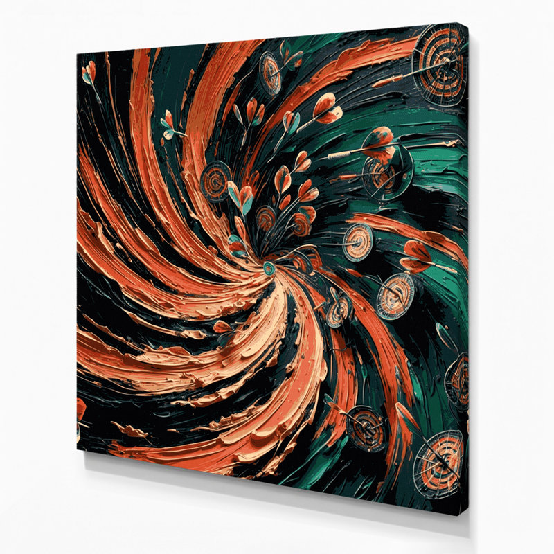 Art mural sur toile bleu, H 32 po x l 32 po