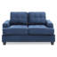 Causeuse chic transitionnelle en bleu marine