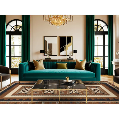  Washable Lasso and Rope Southwestern Area Rug