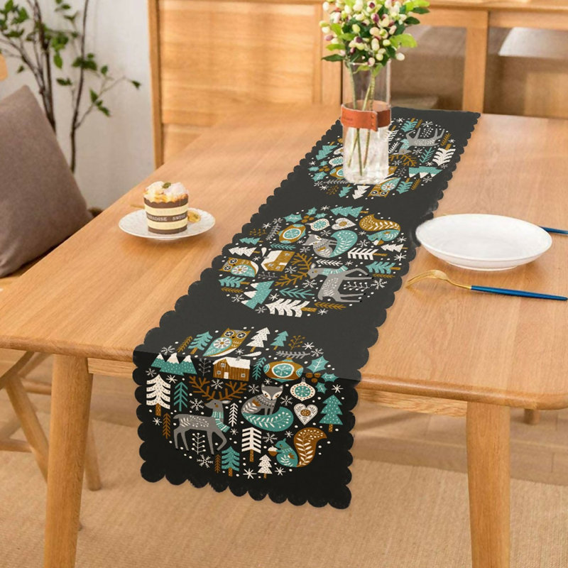 Chemin de table de Noël et des Fêtes, idéal pour la décoration festive