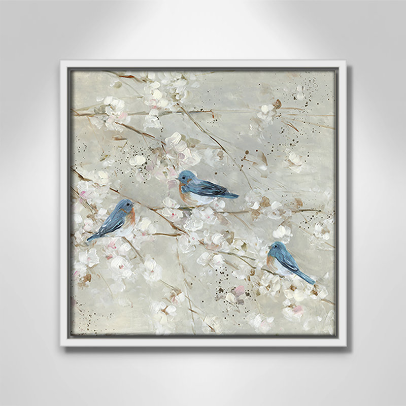 "Blue Bird Melody Collection" Blue Bird Melody II, impression sur toile par Sally Swatland, H 13,5 po x l 13,5 po x P 2 po