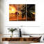 Hot Beach Sunset, ensemble de 3 pièces sur toile-1922968370