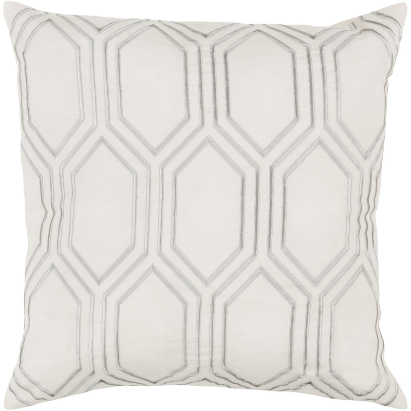 Skyline Square Linen Pillow Cover & Insert, Sky Blue, 20" x 20", Down
