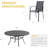 Large Patio Dining Furniture Set, Outdoor Dining Set For 10-60" Round Outdoor Table And Patio Stackable Chairs-1483083631-1483083642