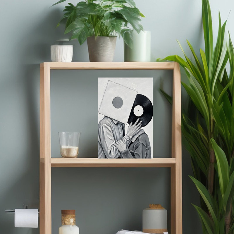 Art contemporain mural audacieux en vinyle, H 18 po x l 12 po