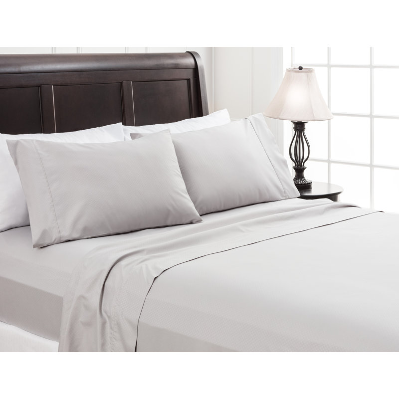 Ultra Soft Microfiber Percale Sheet Set, Twin Sheet Set + 1 Fitted Sheet + 1 Pillowcase, Gray