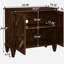 Buffet rétro en bois avec rangement, armoires décoratives-210146425
