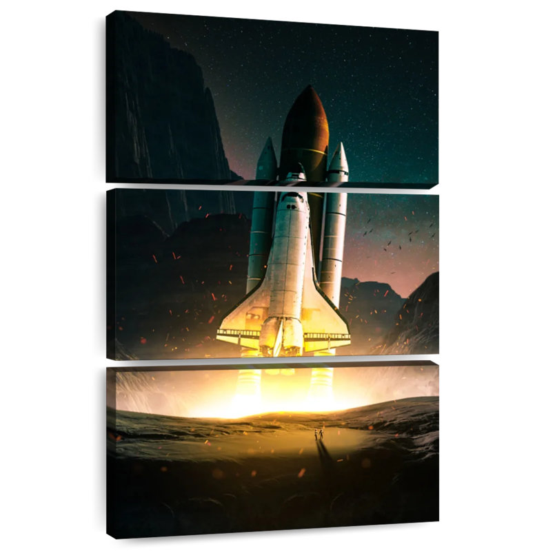 Oberle Space Shuttle Fantasy, 74" H x 48" W