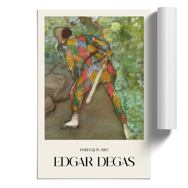 Harlequin Print by Edgar Degas - Frameless Print, 59cm H x 42cm W x 0.1cm D