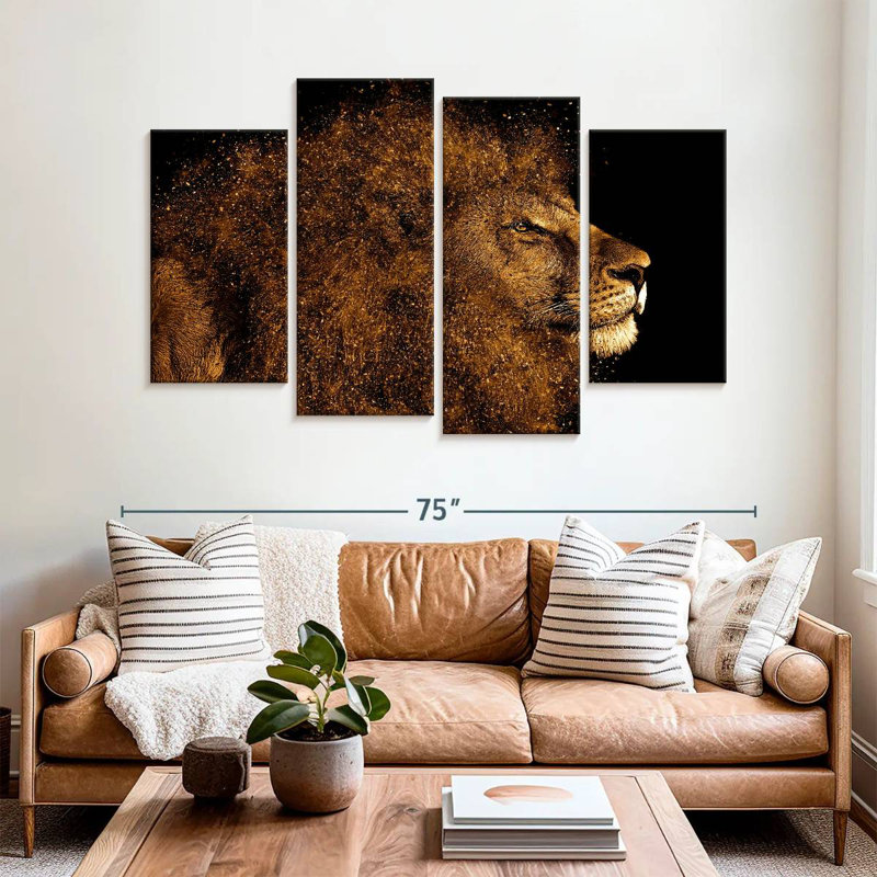 Tête de lion Brampt, H 42 po x l 68 po