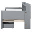 Lit de jour simple avec 3 tiroirs, ports de charge de bureau en gris - Fabrication en pin robuste pour le style de la chambre à coucher-184586250-184586249