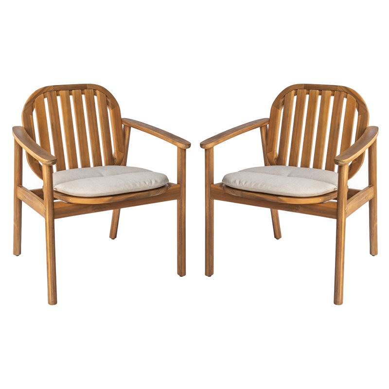 Chaise de salle à manger avec coussin Meja, ensemble de 2