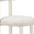Beige and White Open Back Dining Side Chair
