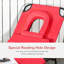 Breneshia Folding Sun Loungers with Face Hole, Red