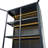 76.75'' Tall Display Cabinet, With Glass Doors And LED Lights, Steel Curio Cabinet With 3-Sided Glass, Pantry Cabinet With Storage For Hallways, Livingroom Kitchen Home Decor & Office - Dark Blue