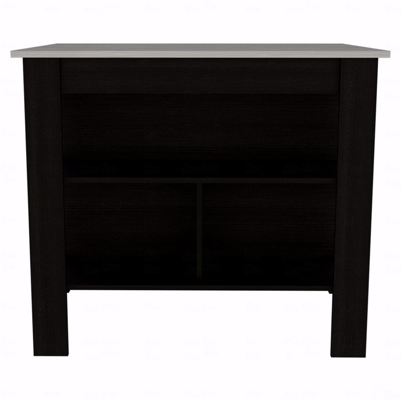 Kitchen Island, Four Legs, Three Shelves
