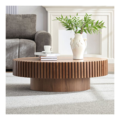 Table basse à tambour moderne de 43,7 pouces de style moderne Handcraft