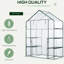 Ensemble de serre portatif, 5 pi x 2,5 pi 6,5 pi, 3 tablettes, couvercle patiné, maximise la capacité de production et l'efficacité des plantes de jardin en plastique